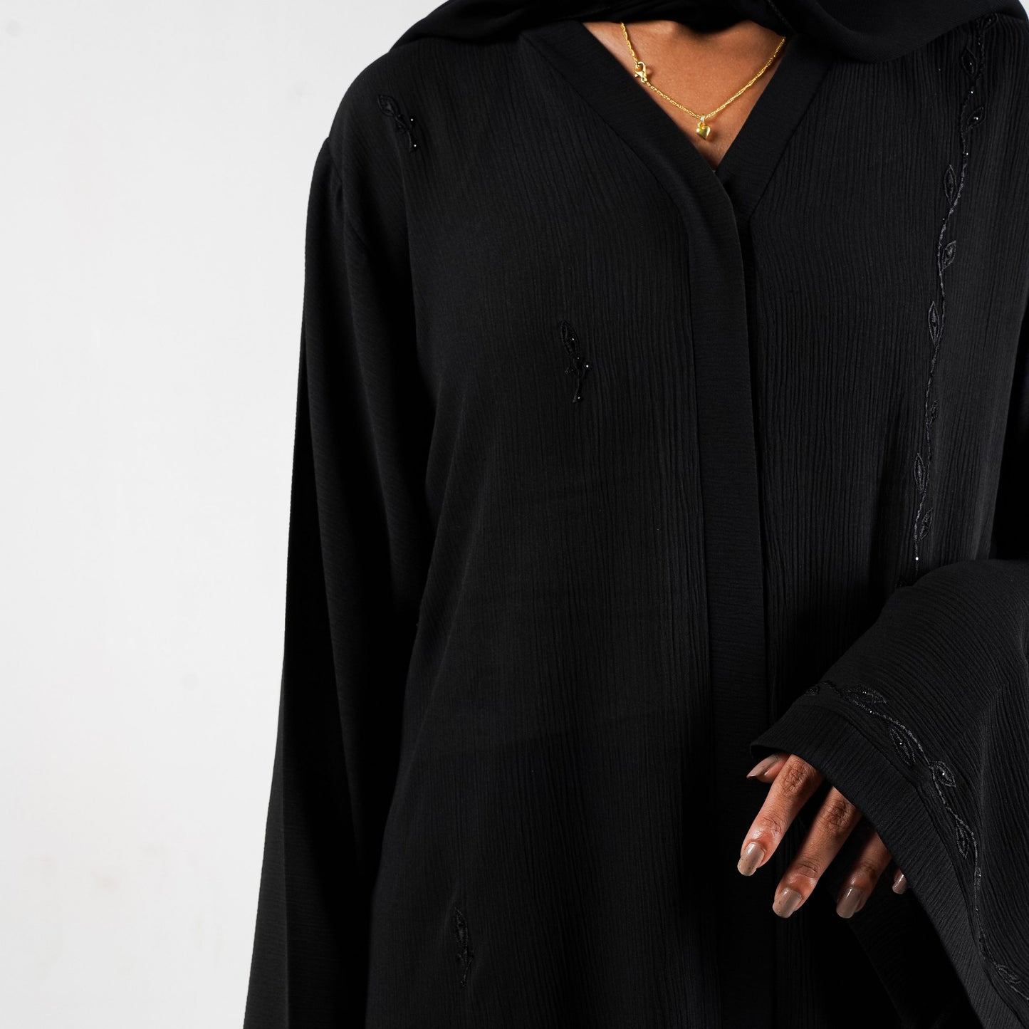 Petal Embroidery Abaya