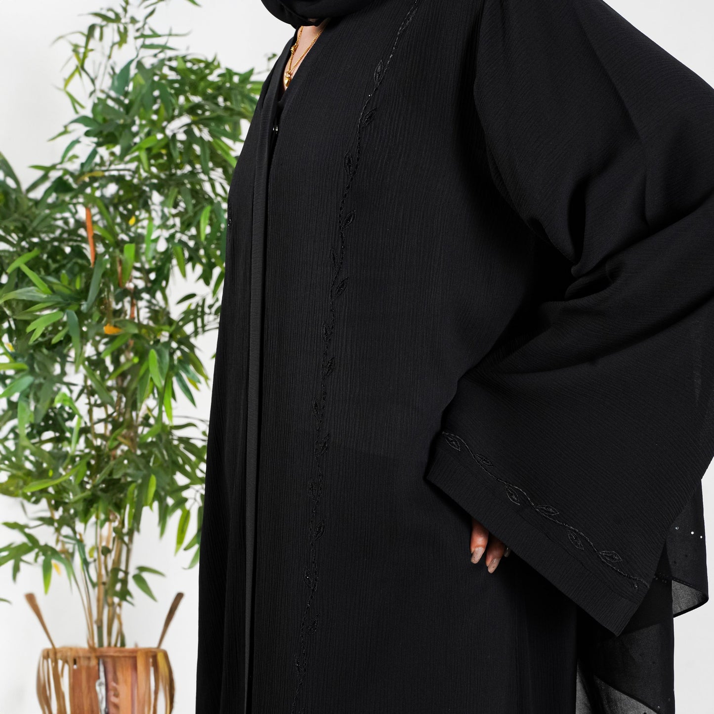 Petal Embroidery Abaya